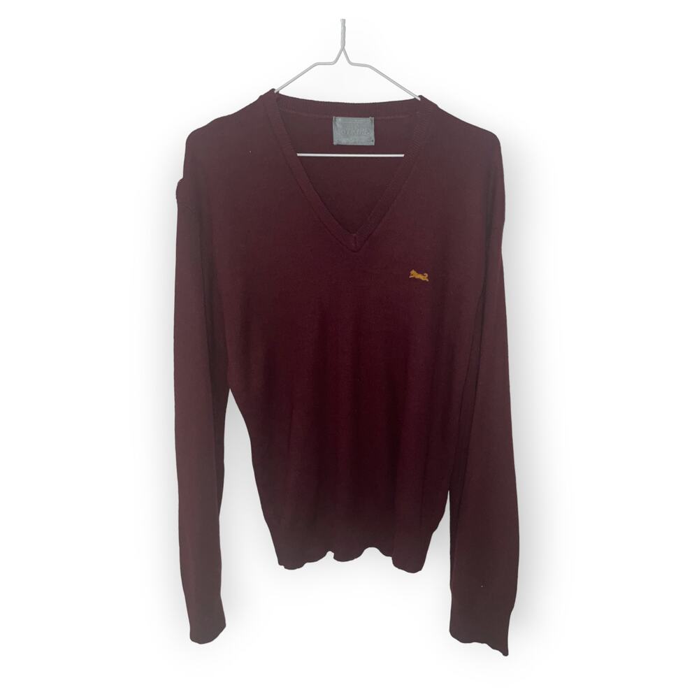 Vintage Le Tigre Burgundy Sweater Sz L EUC